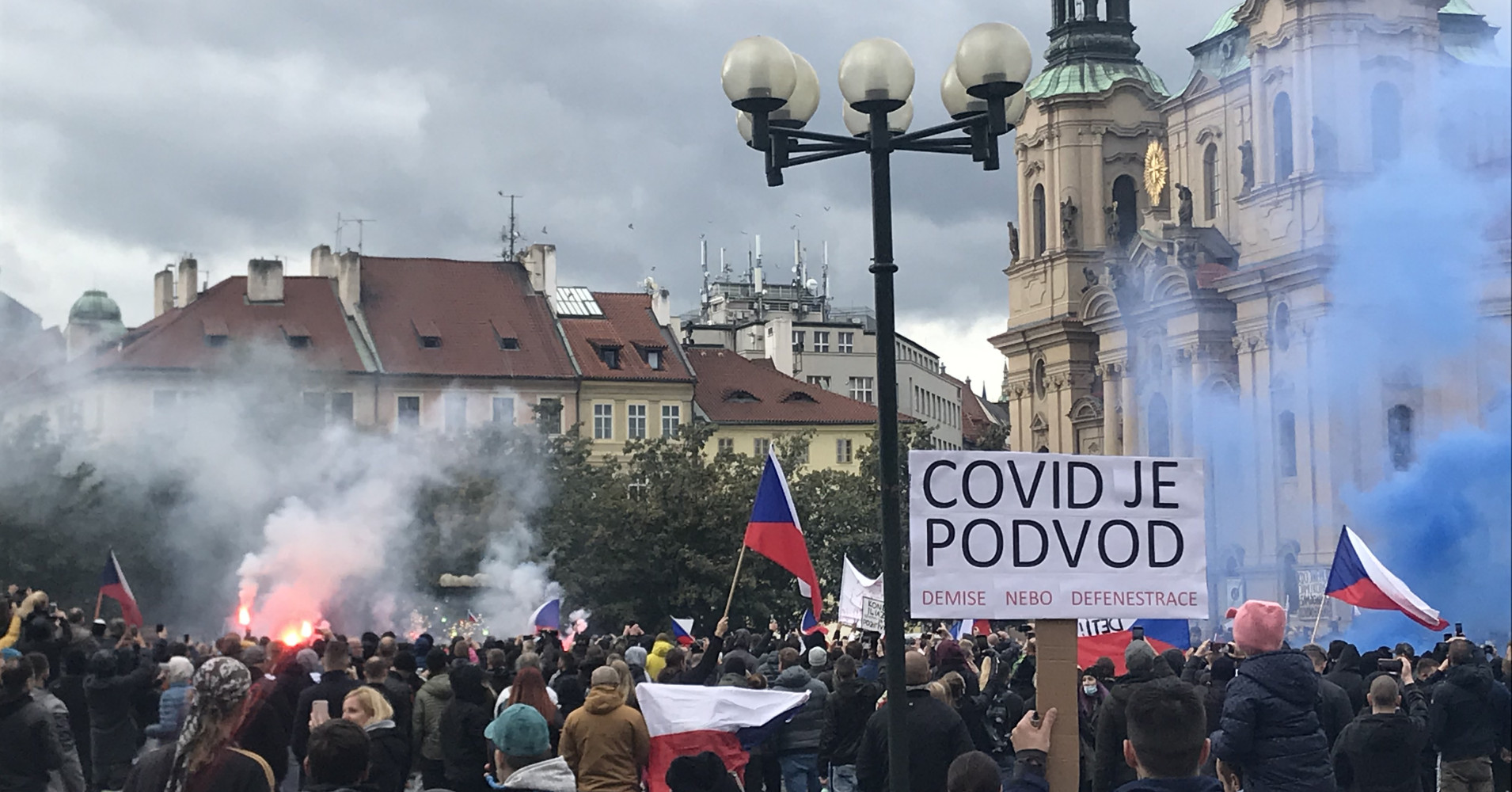 В Праге прошли демонстрации против правительственных мер